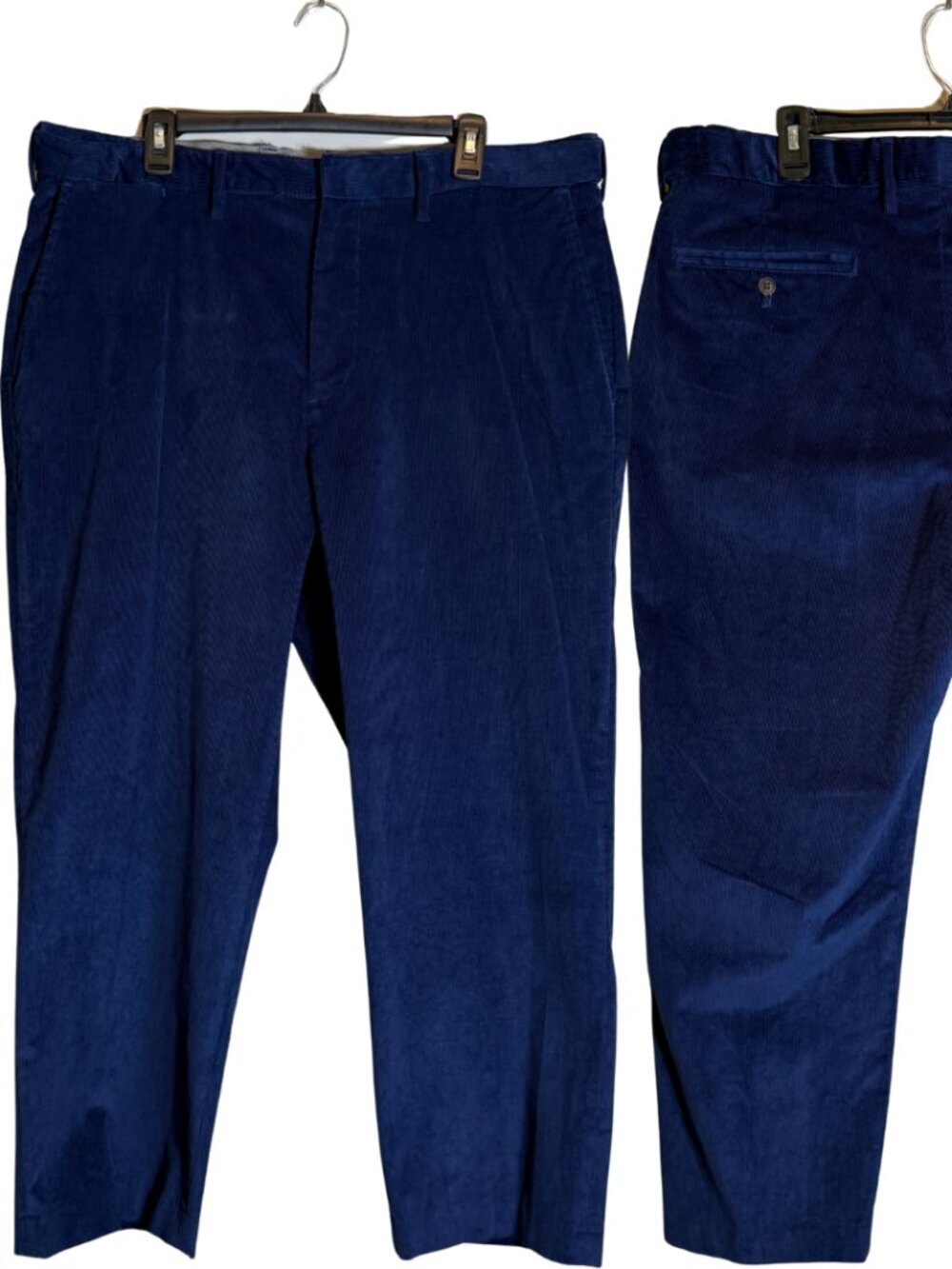 Lands' End Comfort Waist Fine Corduroy Pants Men's 40 Blue Preppy Minimalist